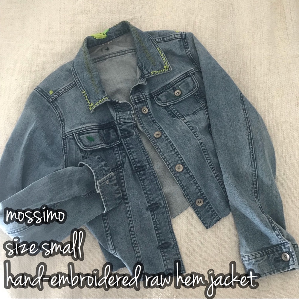 🍃 hand-embroidered denim jacket